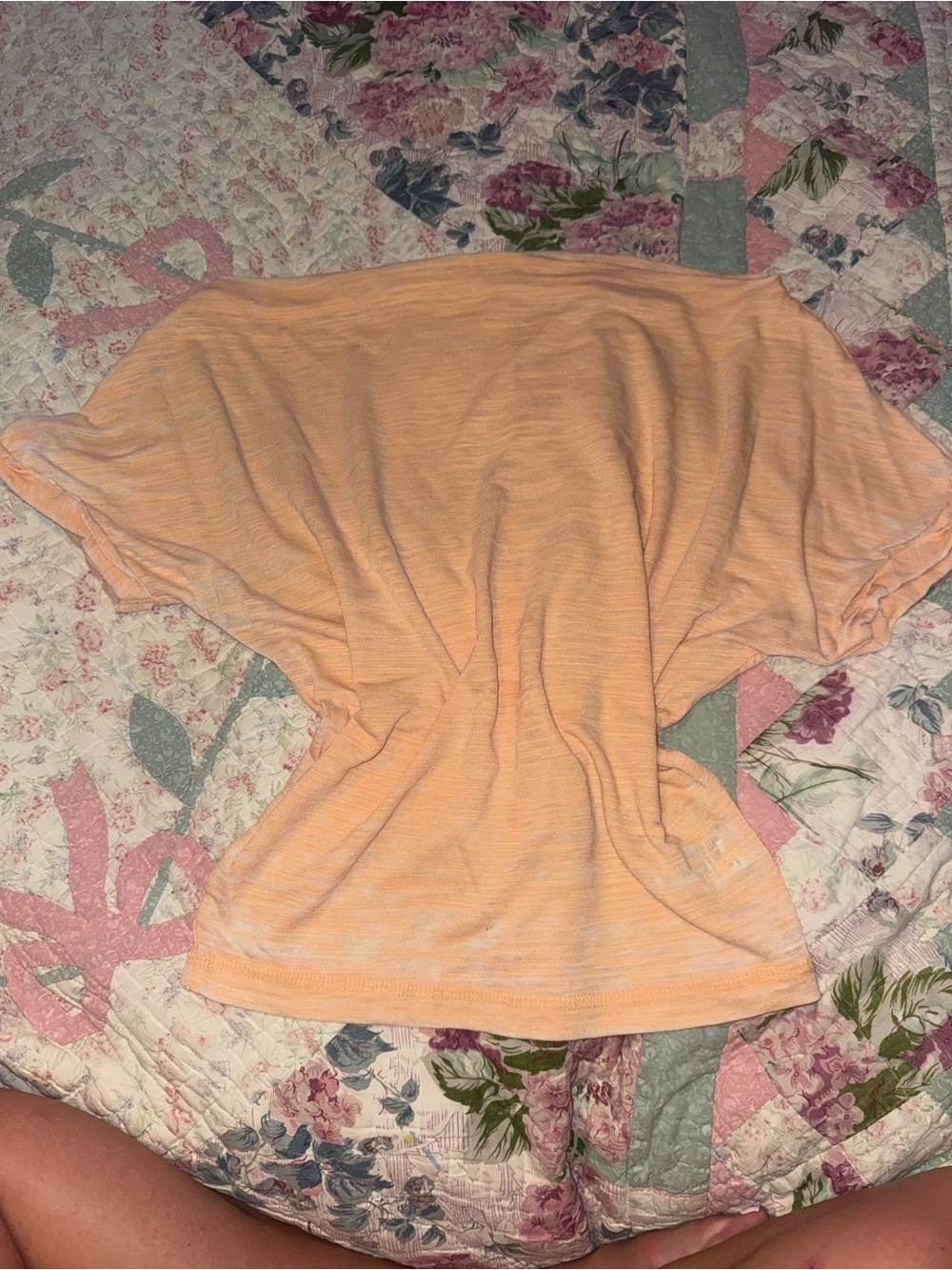 Free People Peach Knit Dolman Top